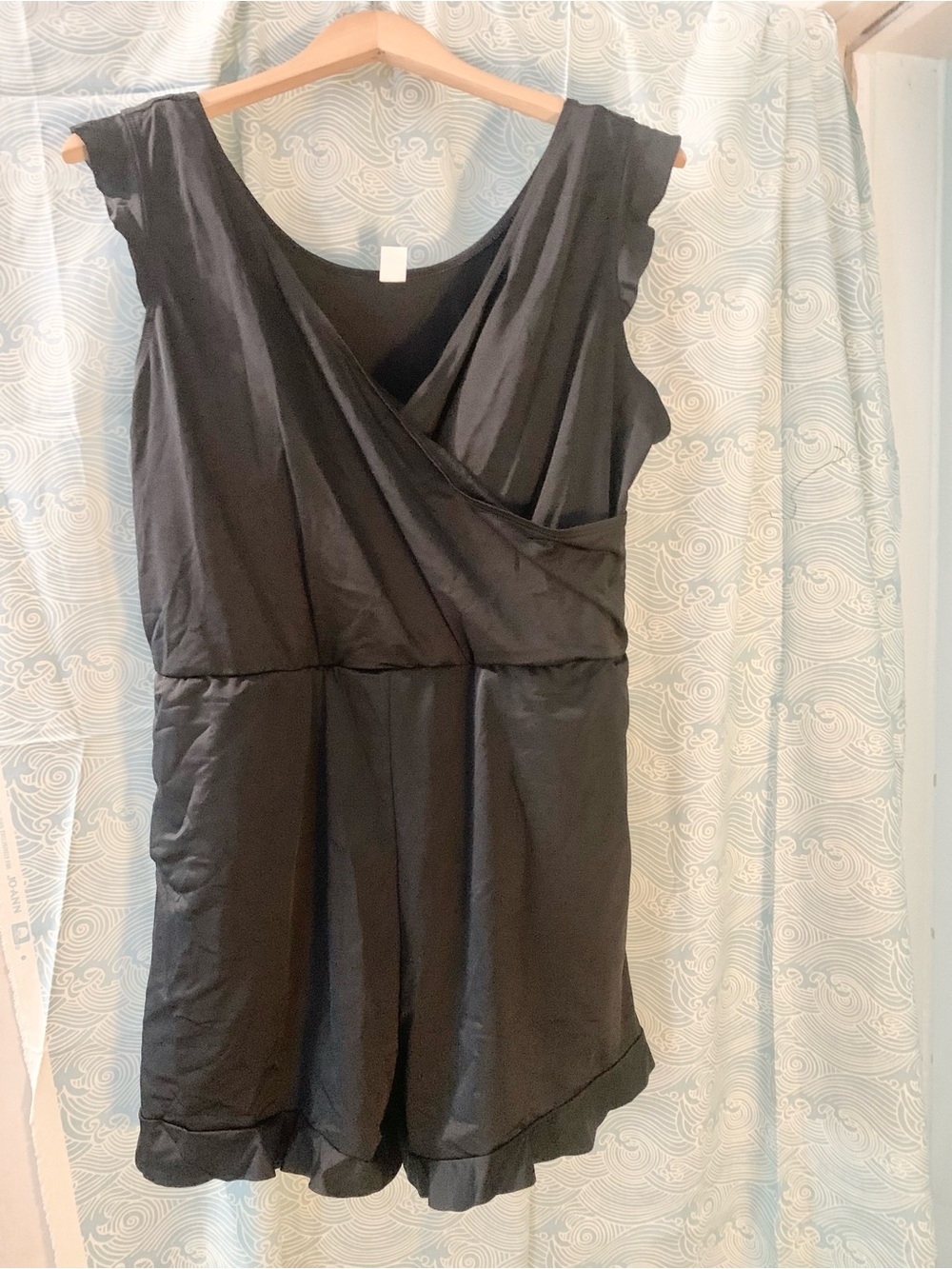 Black One-Piece Swim Romper